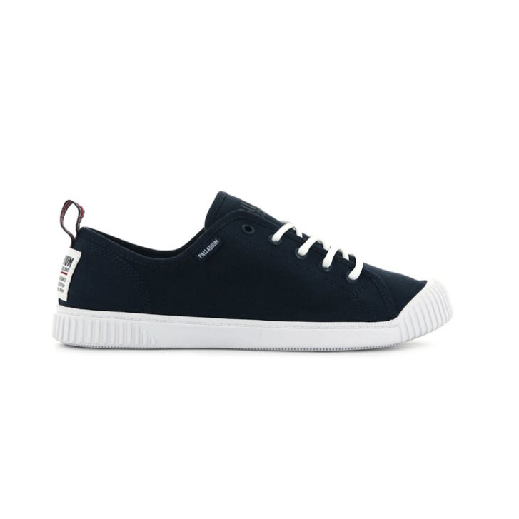 Palladium Easy Lace Canvas Low Tops Women\'s Sneakers Navy | UK C703-OFI